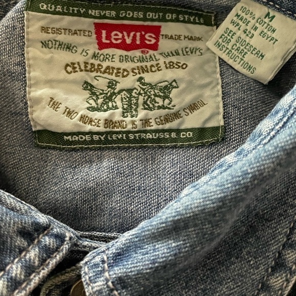Levi's Vintage‎ 1993 Denim Shirt Size M - Picture 5 of 5